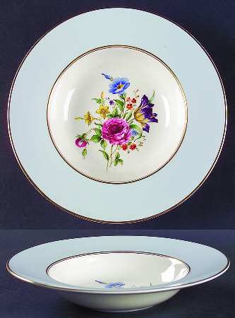 Miranda Blue Rim Soup Bowl