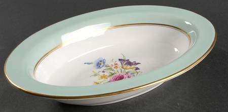 Miranda Light Green 10" Oval Vegetable Bowl