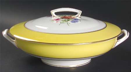 Miranda Yellow Round Covered Vegetable