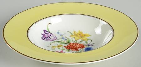 Miranda Yellow Rim Soup Bowl