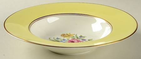 Miranda Yellow Rim Soup Bowl