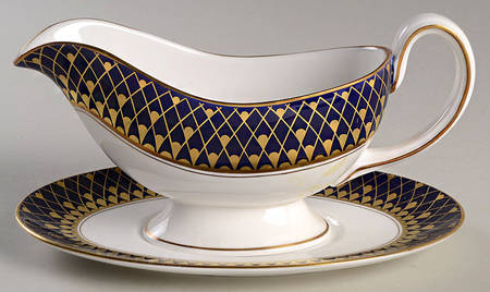 Monte Carlo Blue Gravy Boat & Underplate