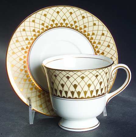 Monte Carlo Ivory Footed Cup & Saucer Set
