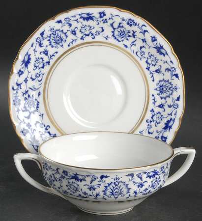 Montserrat Flat Cream Soup Bowl & Saucer Set