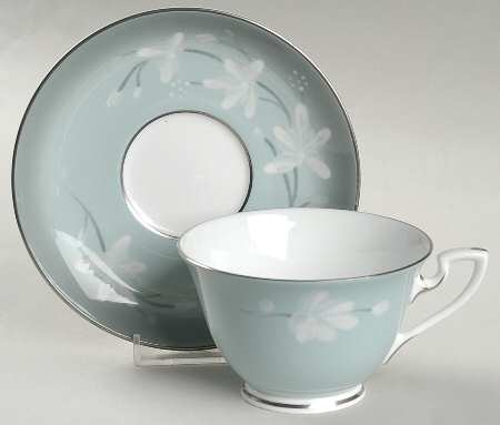 Moonflower Footed Cup & Saucer Set