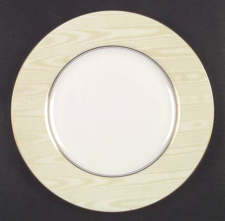 Moire Silk Yellow Dinner Plate