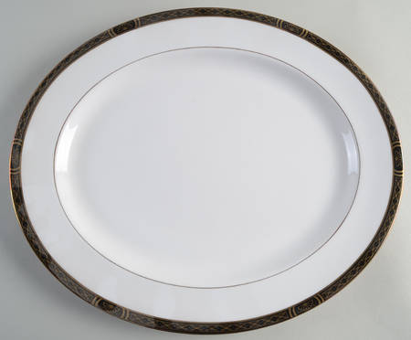 Mountbatten Black 15" Oval Serving Platter