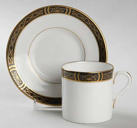 Mountbatten Black Footed Demitasse Cup & Saucer Set