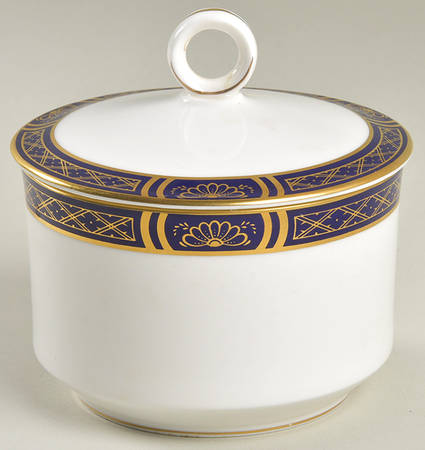 Mountbatten Cobalt Blue (Gold Trim) Sugar Bowl & Lid