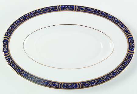 Mountbatten Cobalt Blue (Gold Trim) Underplate for Gravy Boat