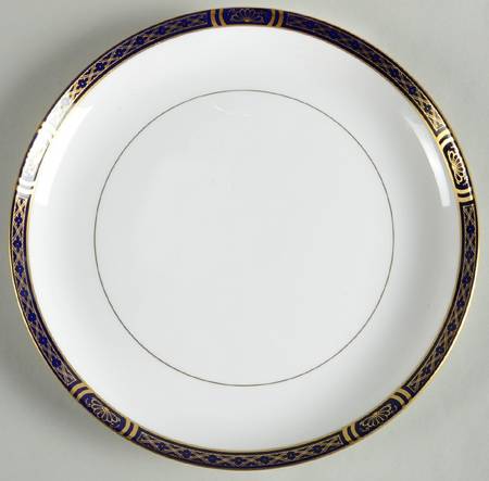 Mountbatten Cobalt Blue (Gold Trim) Cake Plate