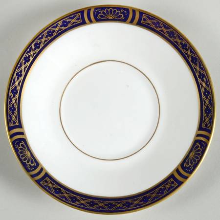 Mountbatten Cobalt Blue (Gold Trim) Saucer for Flat Demitasse Cup