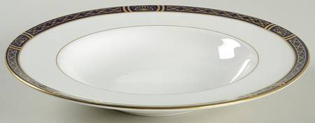 Mountbatten Cobalt Blue (Gold Trim) Large Rim Soup Bowl