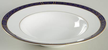 Mountbatten Cobalt Blue (Gold Trim) Rim Soup Bowl