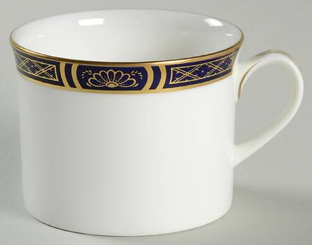 Mountbatten Cobalt Blue (Gold Trim) Flat Cup