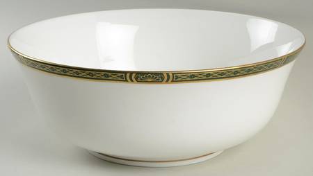 Mountbatten Green 10" Large Salad Serving Bowl
