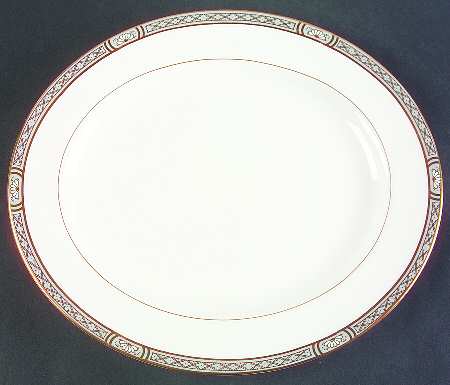 Mountbatten Grey 13" Oval Serving Platter