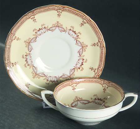 Nelson Flat Cream Soup Bowl & Saucer Set