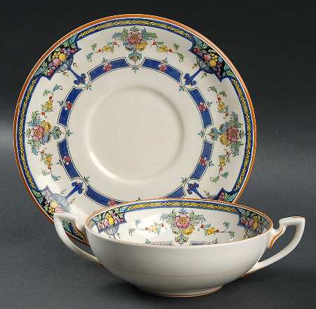 Orlando Flat Cream Soup Bowl & Saucer Set