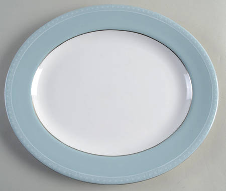 Orleans (Platinum Trim) 13" Oval Serving Platter