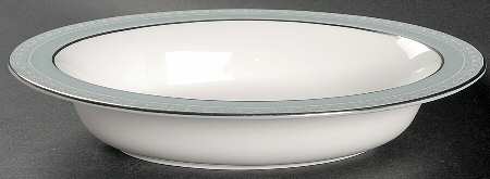 Orleans (Platinum Trim) 10" Oval Vegetable Bowl