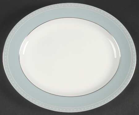 Orleans (Platinum Trim) 12" Oval Serving Platter