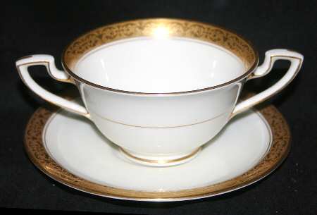 Patrician Footed Bouillon Cup & Saucer