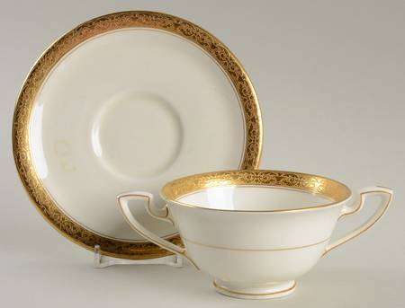 Patrician Flat Cream Soup Bowl & Saucer Set