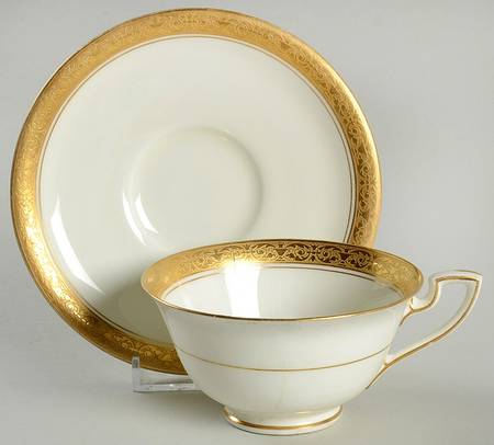 Patrician Footed Cup & Saucer Set by Royal Worcester