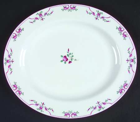 Petite Fleur Pink (Smooth) 13" Oval Serving Platter
