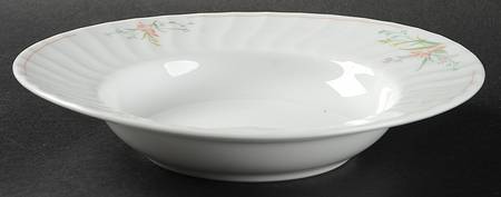 Pink Whisper Rim Soup Bowl
