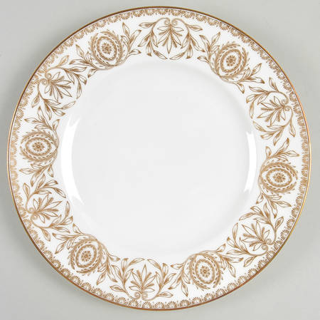Pompadour Gold and White Luncheon Plate