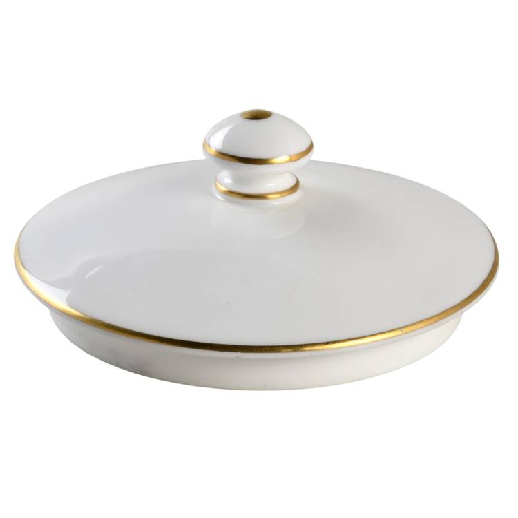Pompadour Gold and White Lid for Sugar Bowl