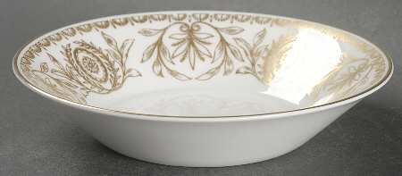 Pompadour Gold and White Fruit/Dessert (Sauce) Bowl