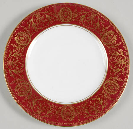 Pompadour Red and Gold Bread & Butter Plate