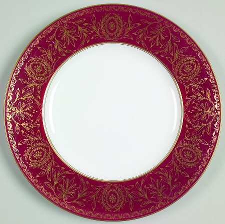 Pompadour Red and Gold Luncheon Plate