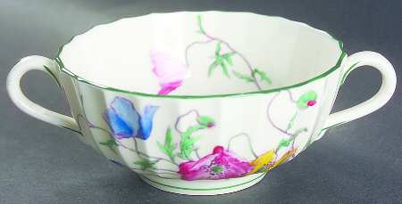 Poppy (Flute) Footed Cream Soup Bowl