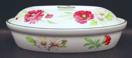 Poppies Large Oval Entree Dish & Lid