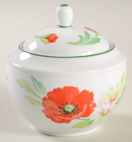 Poppies Sugar Bowl & Lid
