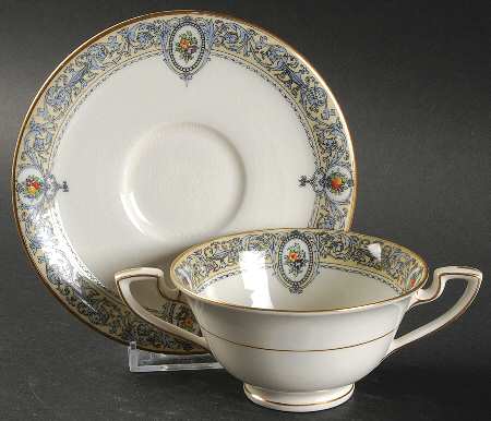 Portia Footed Bouillon Cup & Saucer