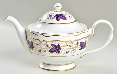 Purple Vine Teapot & Lid