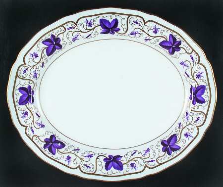 Purple Vine 15" Oval Serving Platter
