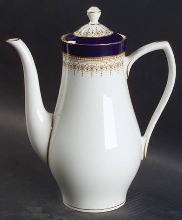 Regency Blue Coffee Pot & Lid