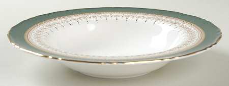 Regency Green and Brown (Newer) Rim Soup Bowl