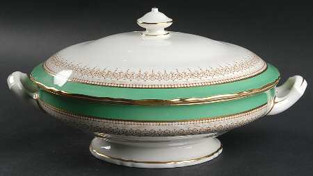 Regency Green and Brown (Older) Round Covered Vegetable