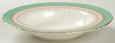 Regency Green and Brown (Older) Rim Soup Bowl