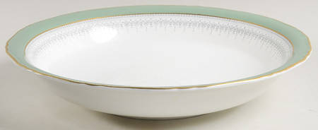 Regency Green and Gray (Newer) Large Fruit Bowl by Royal Worcester