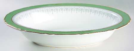 Regency Green and Gray (Newer) 10" Oval Vegetable Bowl