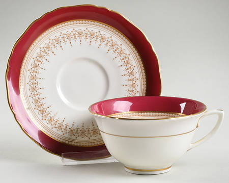 Regency Ruby Flat Cup & Saucer Set