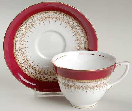 Regency Ruby Flat Cup & Saucer Set
